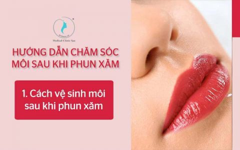 Cách vệ sinh môi sau khi phun xăm